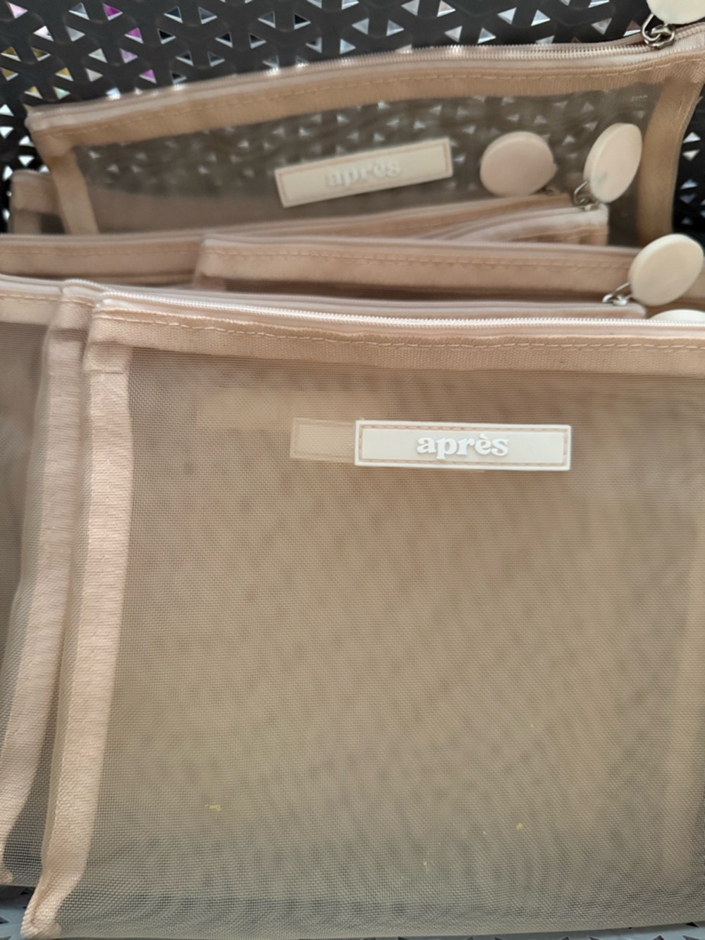 après Nude Mesh Cosmetic Bag Set